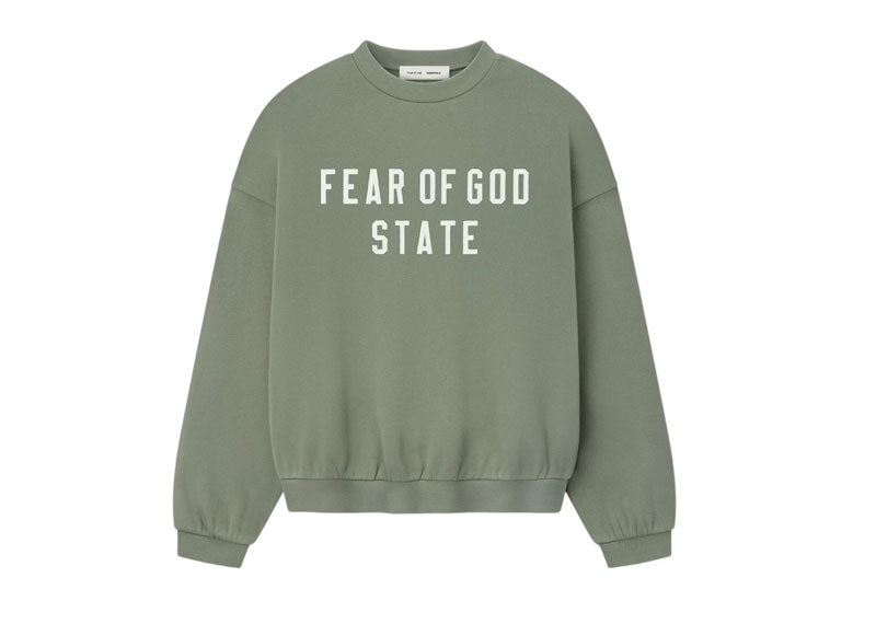 Fear of God Essentials 90's Fleece Crewneck Moss