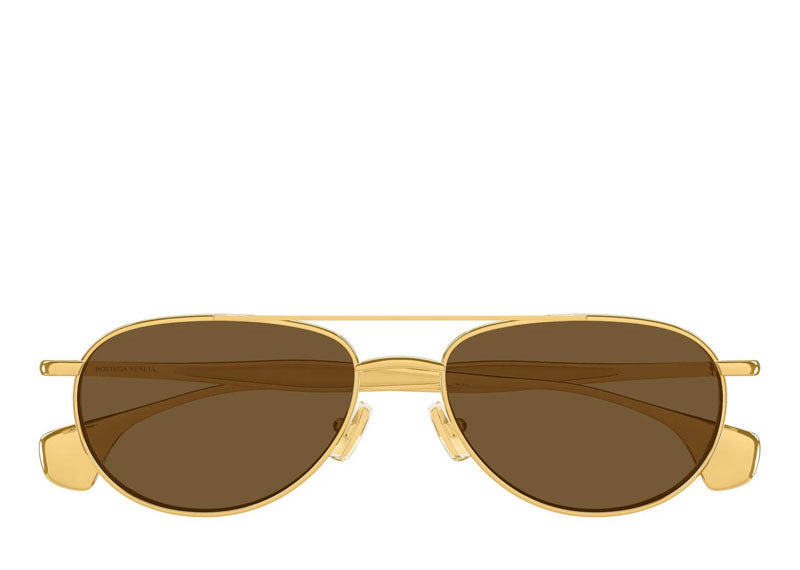 Bottega Veneta Aviator Sunglasses Gold