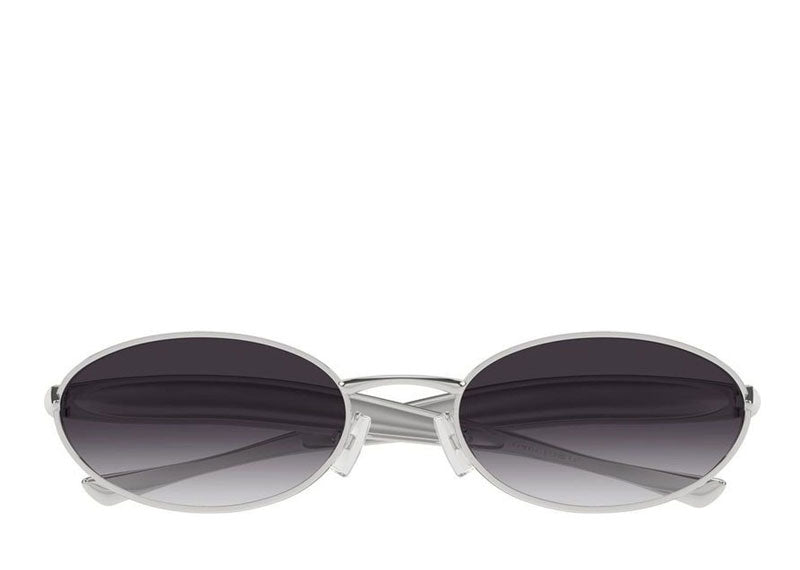 Bottega Veneta Oval Sunglasses Silver