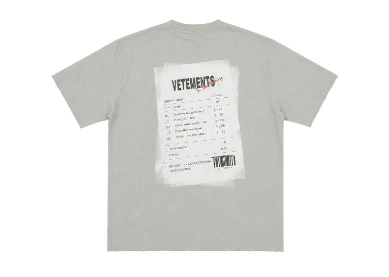 Vetements Barcode T-Shirt Grey