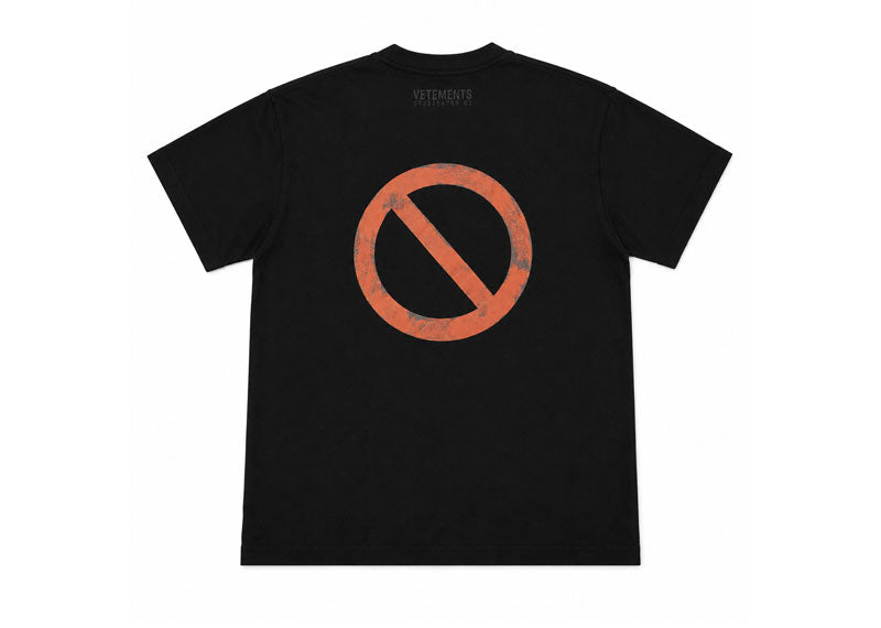 Vetements Is Not The Same Paint Block T-Shirt Black