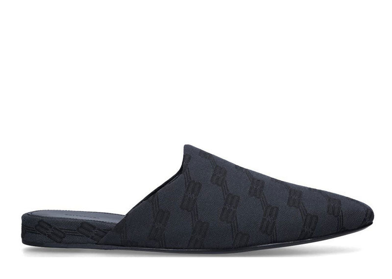 Balenciaga Cosy Jacquard Mules Grey Black