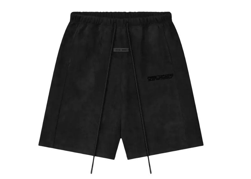 Fear of God Essentials Suede Fleece Relaxed Shorts Vintage Black
