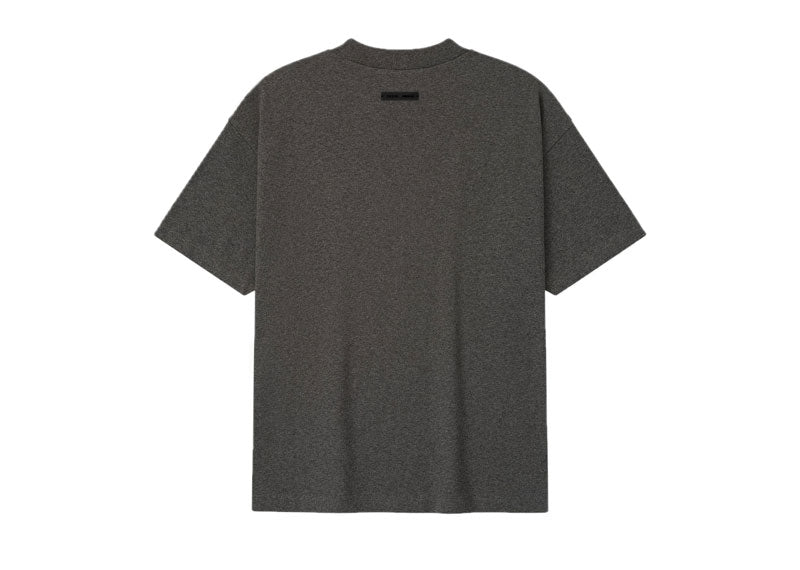 Fear of God Essentials Embroidered Classic Short Sleeve T-Shirt Charcoal Heather