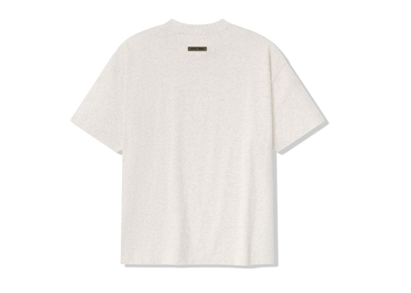 Fear of God Essentials Embroidered Classic Short Sleeve T-Shirt Oatmeal Heather