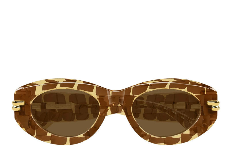Bottega Veneta Bold Ribbon Sunglasses Havana