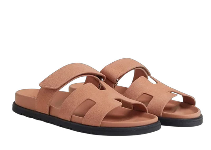 Hermes Chypre Sandal Suede Nude