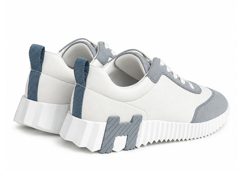 Hermes Bouncing Sneaker Blanc / Bleu Galet