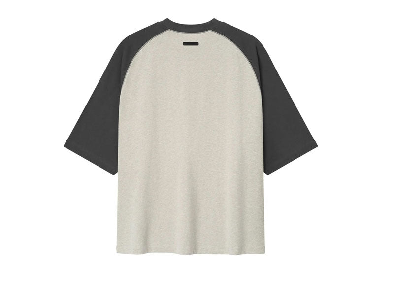Fear of God Essentials Signature Baseball T-Shirt Heather Stone / Iron Grey