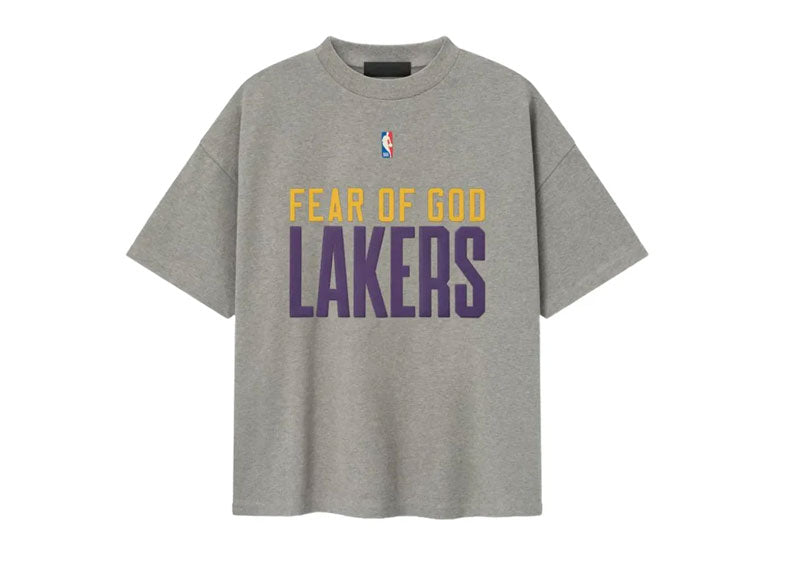 Fear of God Essentials Lakers 90's Heavy T-Shirt Concrete Heather