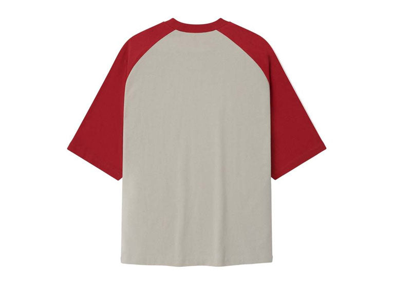 Fear of God Essentials Baseball T-Shirt Smoke Grey/Crimson