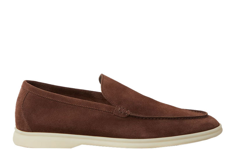 Loro Piana Summer Walk Loafer Suede Corteccia Brown