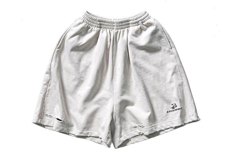 MASONPRINCE Distressed Sweatshorts Cream