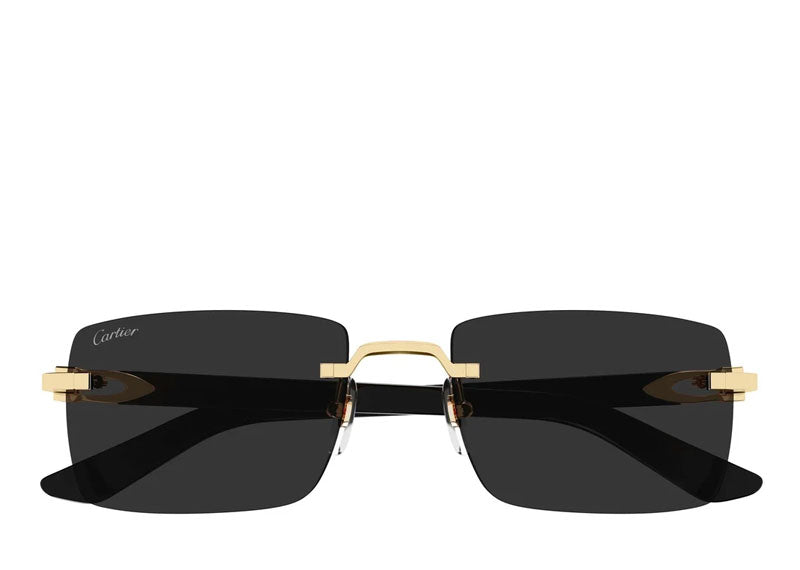 Cartier Square Sunglasses Gold Black
