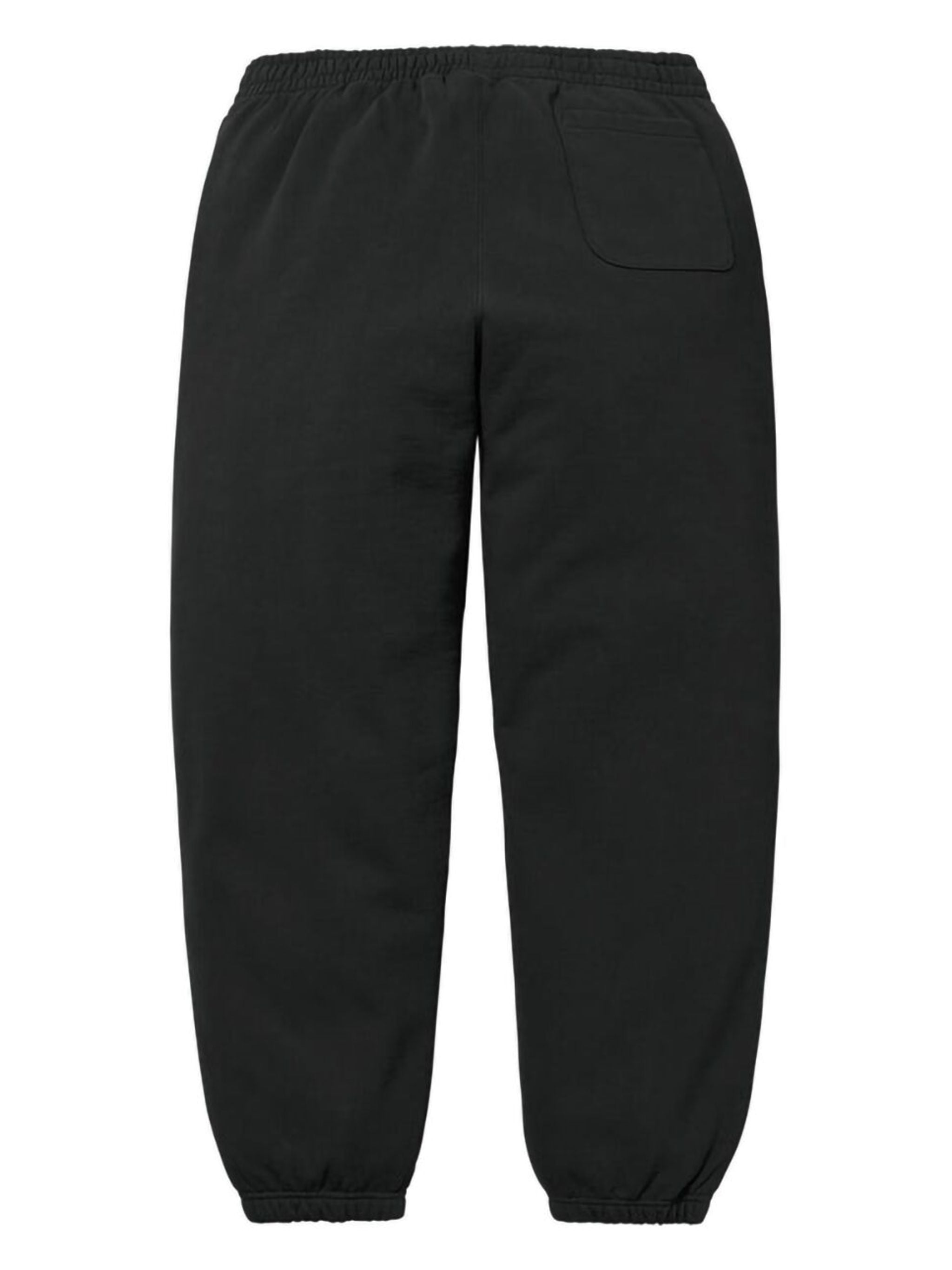 SUPREME Satin-Appliqué Cotton Track Pants Black