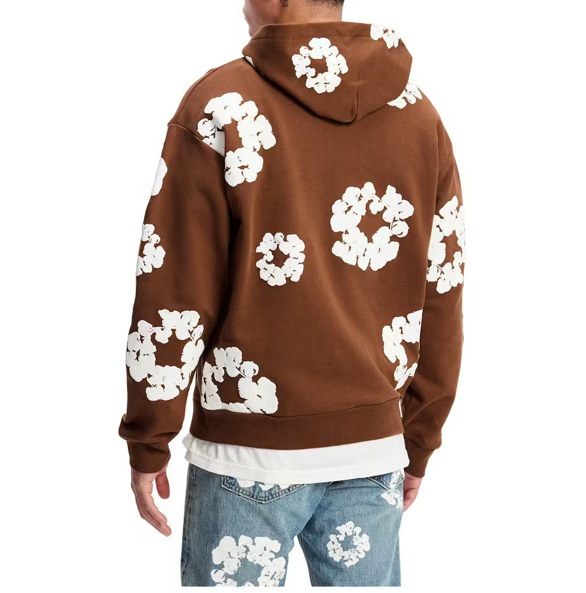 DENIM TEARS The Cotton Wreath Hooded Sweatshirt Brown