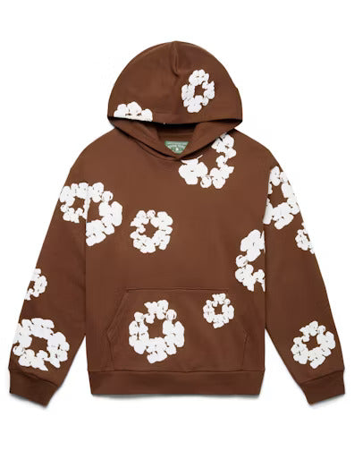 DENIM TEARS The Cotton Wreath Hooded Sweatshirt Brown