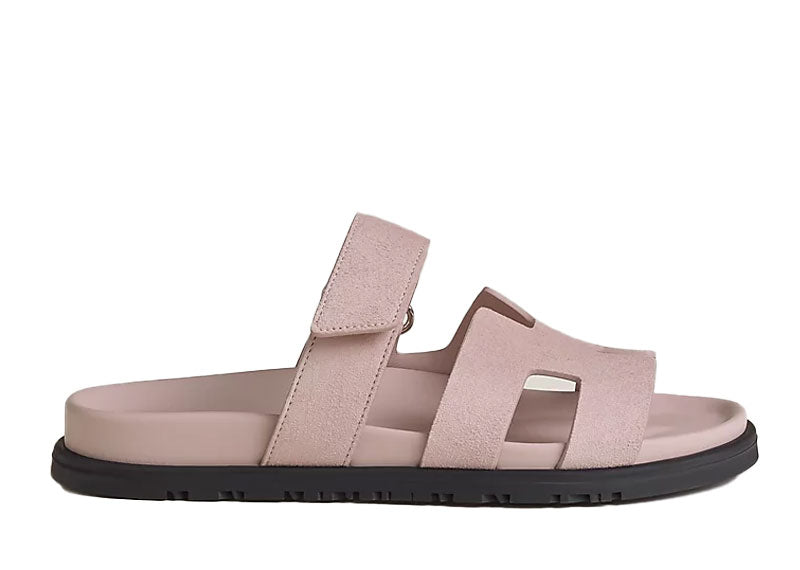 Hermes Chypre Sandal Suede Rose Porcelaine (Women's) | Soul Gallery