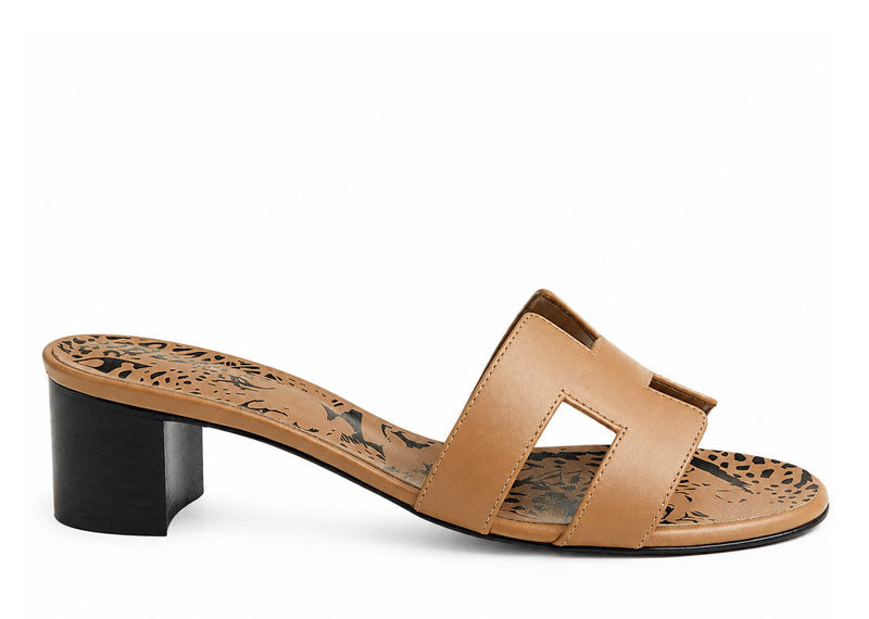 Hermes Oasis Lambskin Sandal Clay Beige