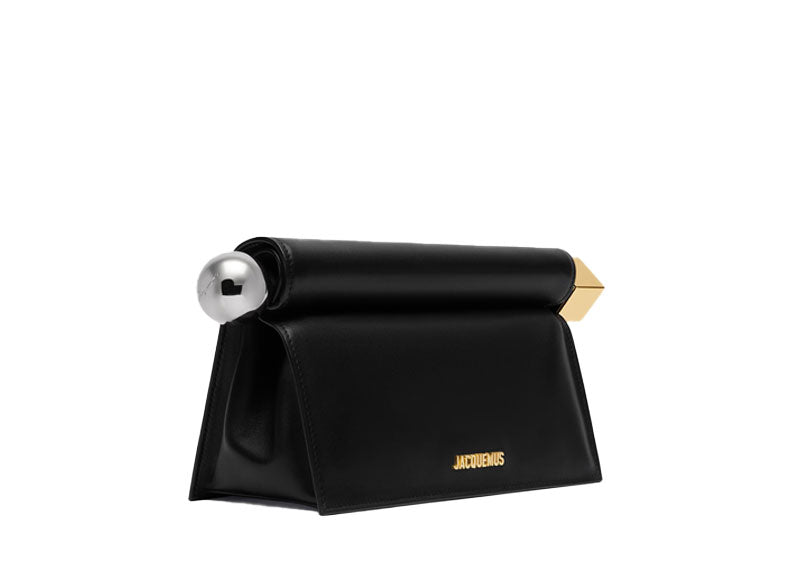 Jacquemus La Pochette Rond Carre Pouch Bag Black
