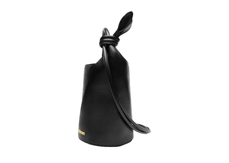 JACQUEMUS 'Le petit Tourni Leather Bucket Bag' Black