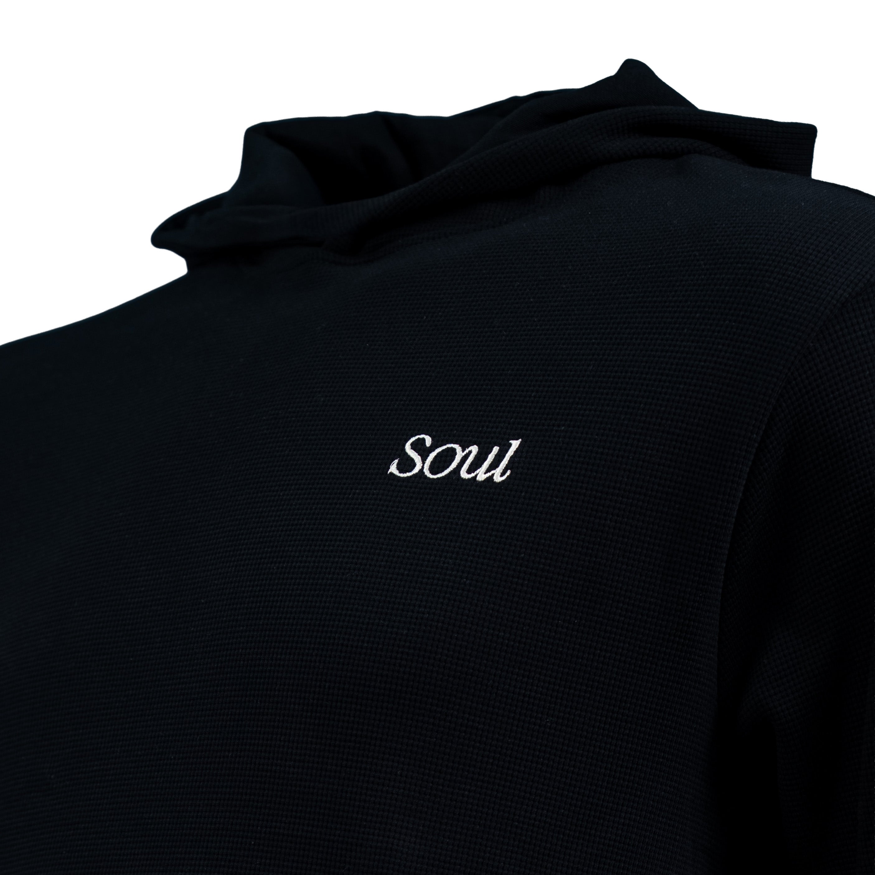 SOUL Premium Waffle Hoodie Black (AW25) | Soul Gallery