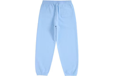 SUPREME Satin-Appliqué Cotton Track Pants Light Blue