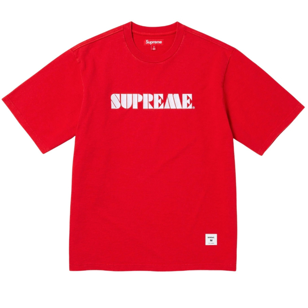 SUPREME Stencil Embroidered S/S Top Red