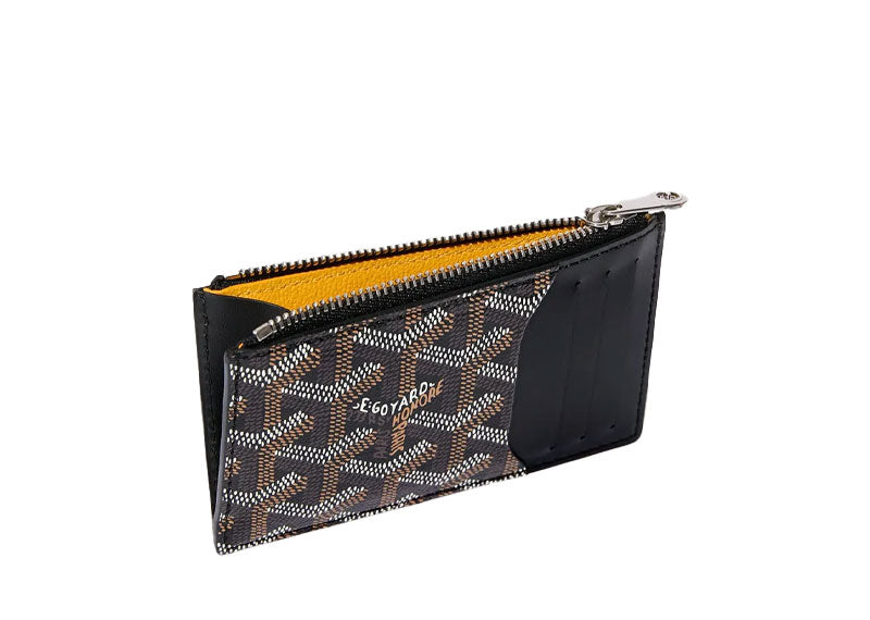 Goyard Bourbon Zipped Card Holder Black