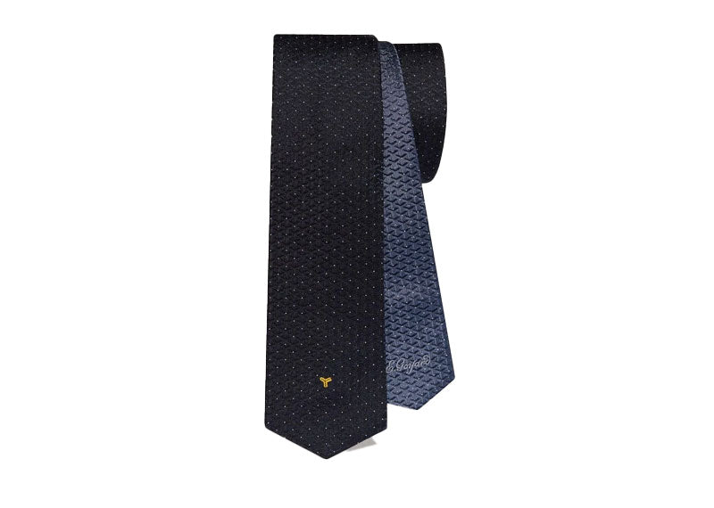 Goyard Eldredge Bicolore Silk Tie Navy