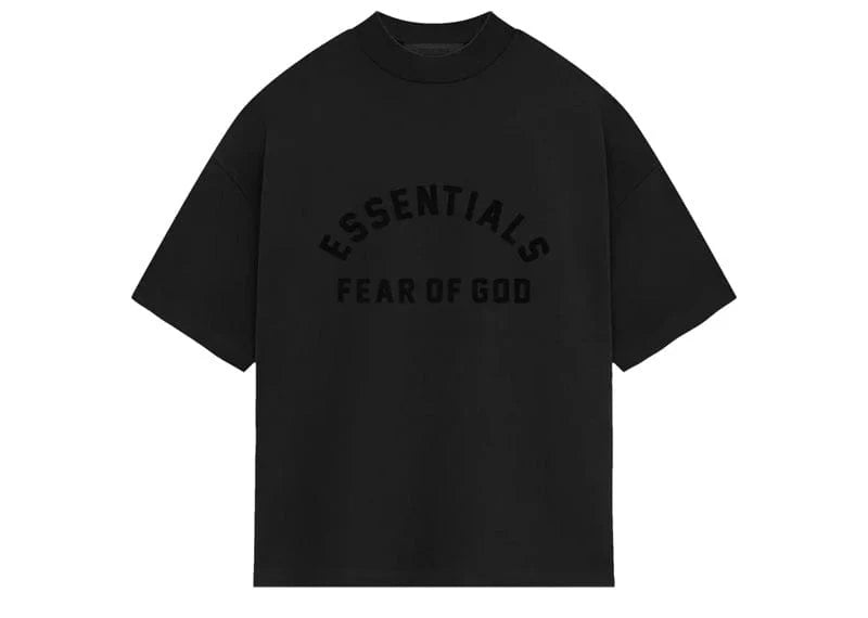 FEAR OF GOD Essentials Heavy Jersey Crewneck T-Shirt Jet Black