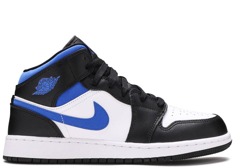 Jordan 1 Mid White Black Racer Blue (GS)