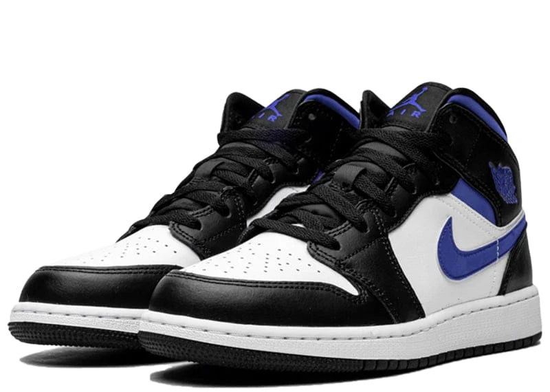 Jordan 1 Mid White Black Racer Blue (GS)